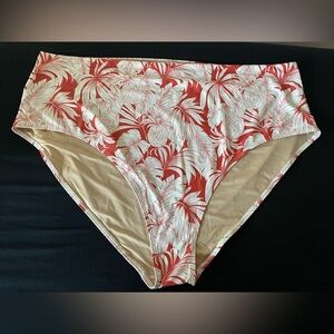 Old Navy Red and White Tropical One Piece Swimsuit